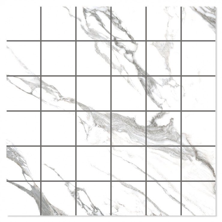 Marmor Mosaik Klinker Laverna Vit Matt 30x30 (5x5) cm-1